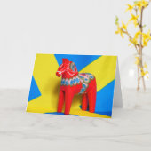 Carte Cheval de la Suède Dala (Fleur jaune)