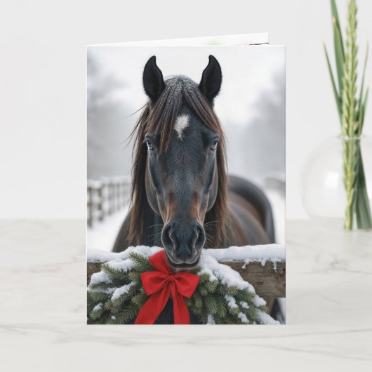 Carte Cheval de Noël (Devant)