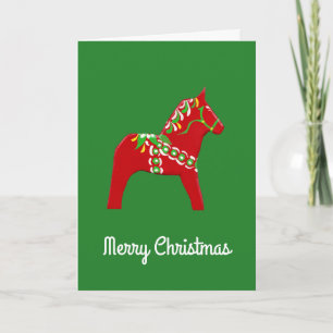 Carte Cheval de Noël Dala