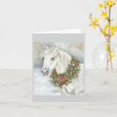 Carte Cheval de Noël par Sherry (Fleur jaune)