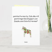 Carte Cheval de Noël Quilter's Christmas (Dos)