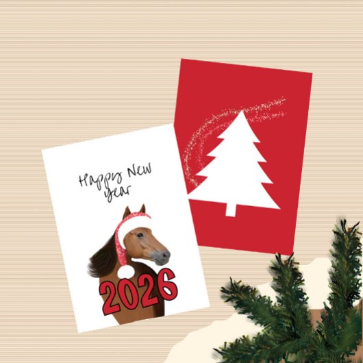 Carte Cheval de Nouvel An