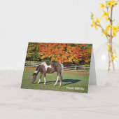 Carte Cheval de peinture dans les pâturages d'automne An (Fleur jaune)