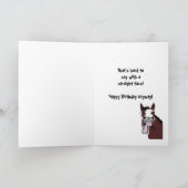 Carte Cheval de rire "Over the Hill" Son Humour d'annive (Intérieur)