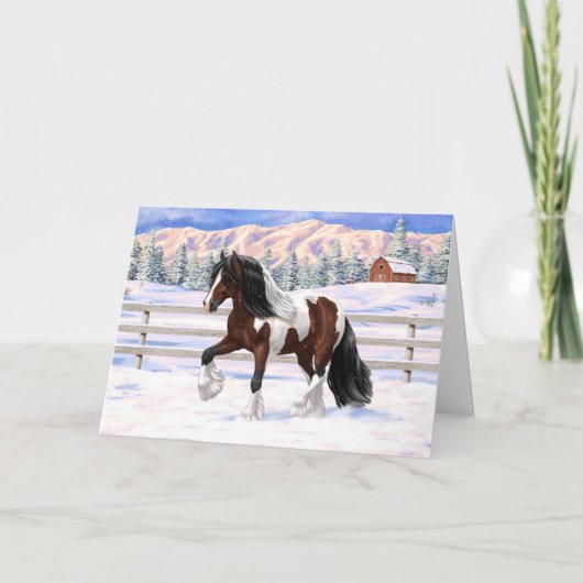 Carte Cheval de Tinker Tinker Gypsy Vanner Brown Pinto (Devant)