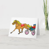Carte Cheval de trot et conducteur (Devant)