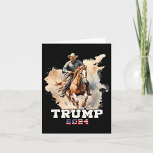 Carte Cheval d'équitation Drapeau américain Cowboy