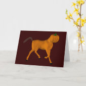 Carte Cheval d'Halloween (Fleur jaune)