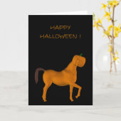 Carte Cheval d'Halloween Trotting (Fleur jaune)
