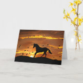 Carte Cheval Divorce Encouronnement (Fleur jaune)