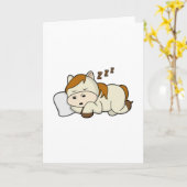 Carte Cheval dormant avec oreiller (Fleur jaune)
