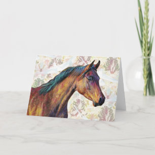 Carte Cheval Dove Motif sur Motif Art Note Card 1