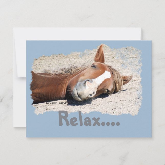 Carte Cheval drôle : Relax (Devant)