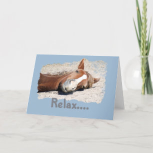 Carte Cheval drôle : Relax