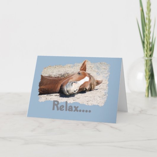Carte Cheval drôle : Relax (Devant)
