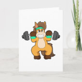 Carte Cheval en Bodybuilder avec Barbell (Devant)