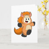 Carte Cheval en Costume (Fleur jaune)