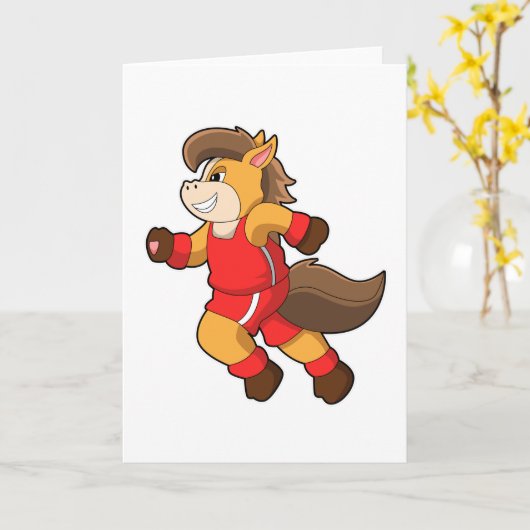 Carte Cheval en course (Fleur jaune)