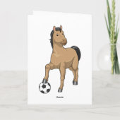 Carte Cheval en joueur de football avec ballon (Dos)
