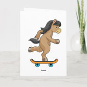 Carte Cheval en tant que patineur avec skateboard (Dos)