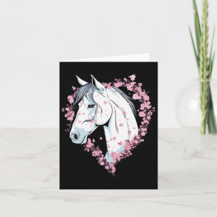 Carte Cheval Equestre Cerise Fleur Équitation