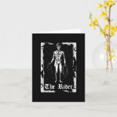 Carte Cheval Équitation cavalier - Skeleton Tarot Card (Fleur jaune)