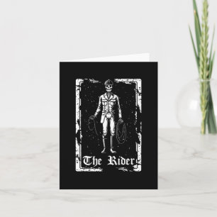 Carte Cheval Équitation cavalier - Skeleton Tarot Card