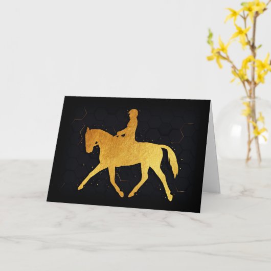 Carte Cheval Et Cavalier (Fleur jaune)