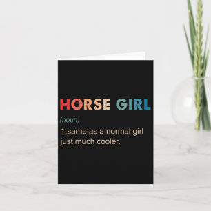 Carte Cheval Fille Définition Drôle Equestre Cadeau Hors