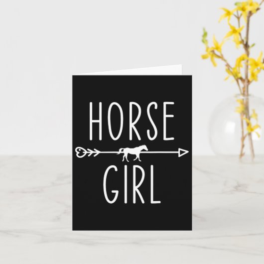 Carte Cheval Fille J'Aime Mes Chevaux Riding Lover Eques (Fleur jaune)