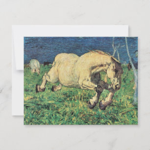 Carte Cheval galopant de Giovanni Segantini, Art Vintage
