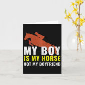 Carte Cheval Girl équitation (Fleur jaune)