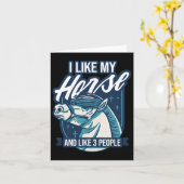 Carte Cheval - J'Aime Mon Cheval & 3 Personnes - Hor (Fleur jaune)