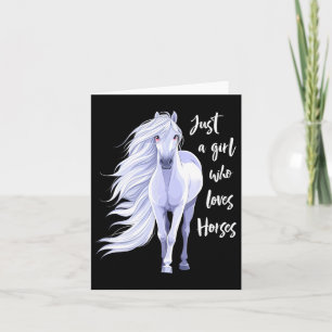 Carte Cheval Juste Une Fille Qui Aime L'Équitation Éques