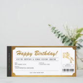 Carte Cheval Leçons d'équitation Gold Billet cadeau (Debout devant)