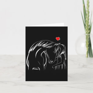 Carte Cheval Lover Girl Horseback équitation Femmes