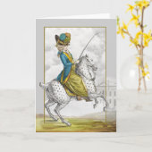 Carte Cheval Marie Antoinette (Fleur jaune)