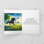 Carte Cheval Mustang Joyeux anniversaire (Intérieur)