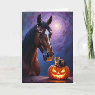 Carte Cheval Mystique Et Citrouille