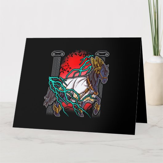 Carte Cheval Mythes Grecs Zeus Dieux Anciens Équins Foud (Devant)