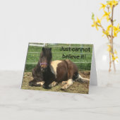 Carte CHEVAL NE PEUT PAS CROIRE QUE VOUS CÉLÉBREZ "20ème (Fleur jaune)