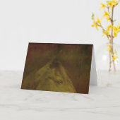 Carte Cheval noir et beau (Fleur jaune)