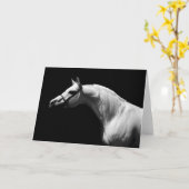 Carte Cheval noir et blanc (Fleur jaune)