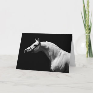 Carte Cheval noir et blanc