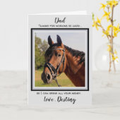 Carte Cheval Papa - Cheval Photo Drôle Fête des pères - (Fleur jaune)