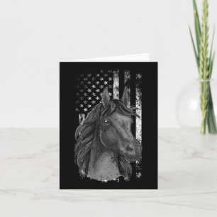 Carte Cheval patriotique Chemise Drapeau Cheval Américai