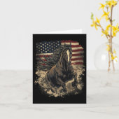 Carte Cheval Patriotique Drapeau Américain Équitation We (Fleur jaune)