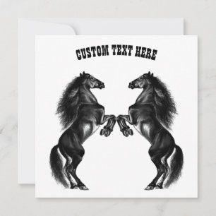 Carte Cheval personnalisée avec texte personnalisé