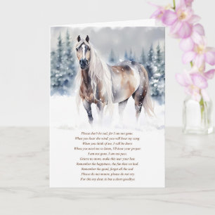 Carte Cheval perte de sympathie avec poème spirituel
