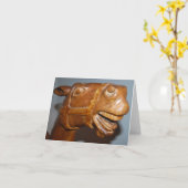 Carte Cheval Rocking antique (Fleur jaune)